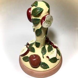 TERRA COTTA APPLE COOKIE STAMP SHAKER HEARTH 1997—Beautiful Collector’s Item 🍎